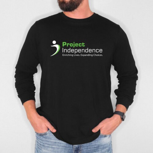 PI Logo Long Sleeved Black Tshirt