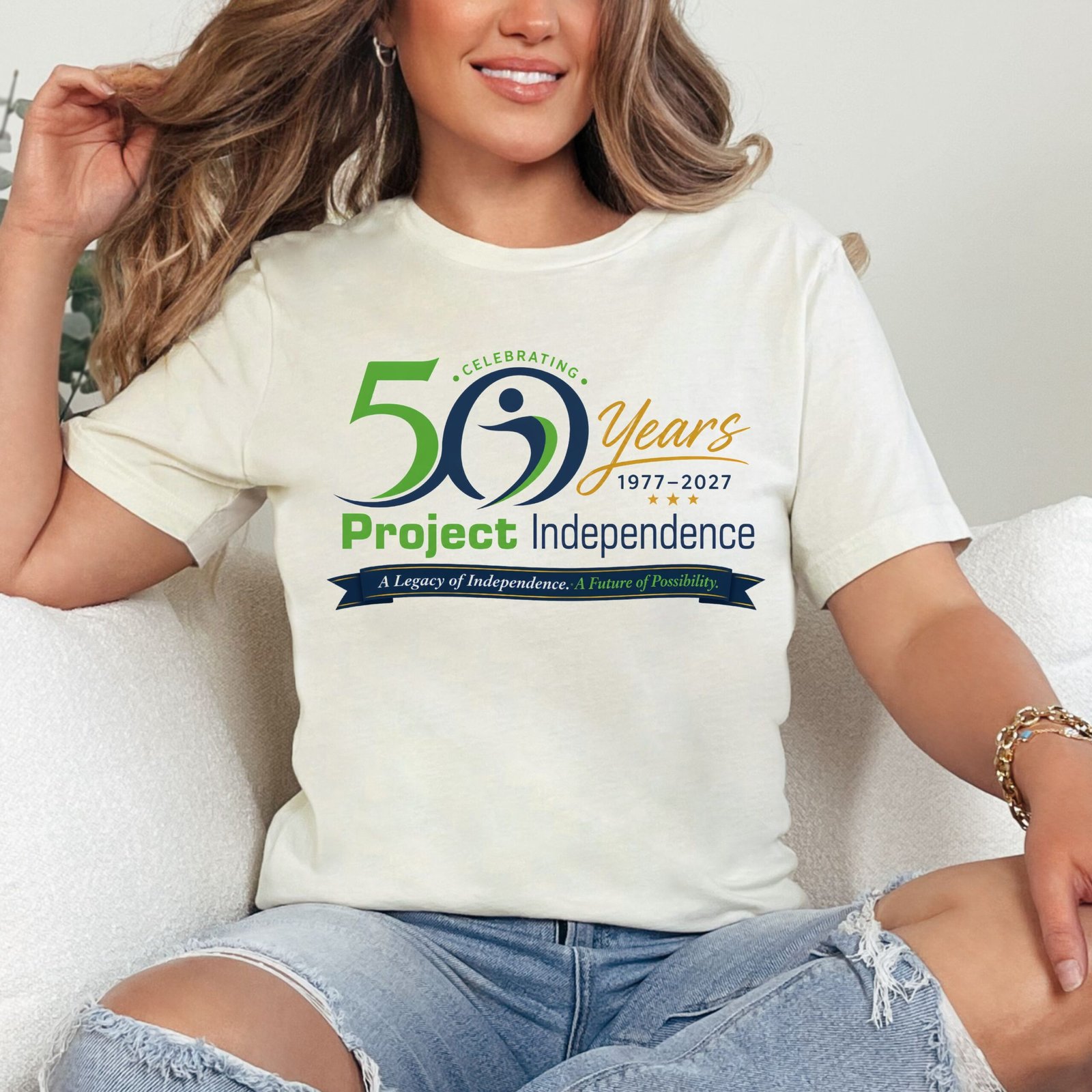 Project Independence 50th Anniversary T-Shirt | Celebrating 50 Years 1977–2027 | Unisex Jersey Tshirt - Image 3